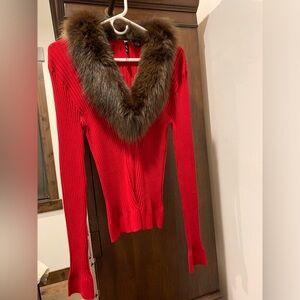 WR 9000 Women’s Top with Fur Collar (Detachable) EUC